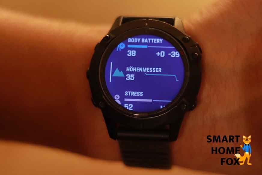 Альтиметр на Garmin Fenix 6 Pro.